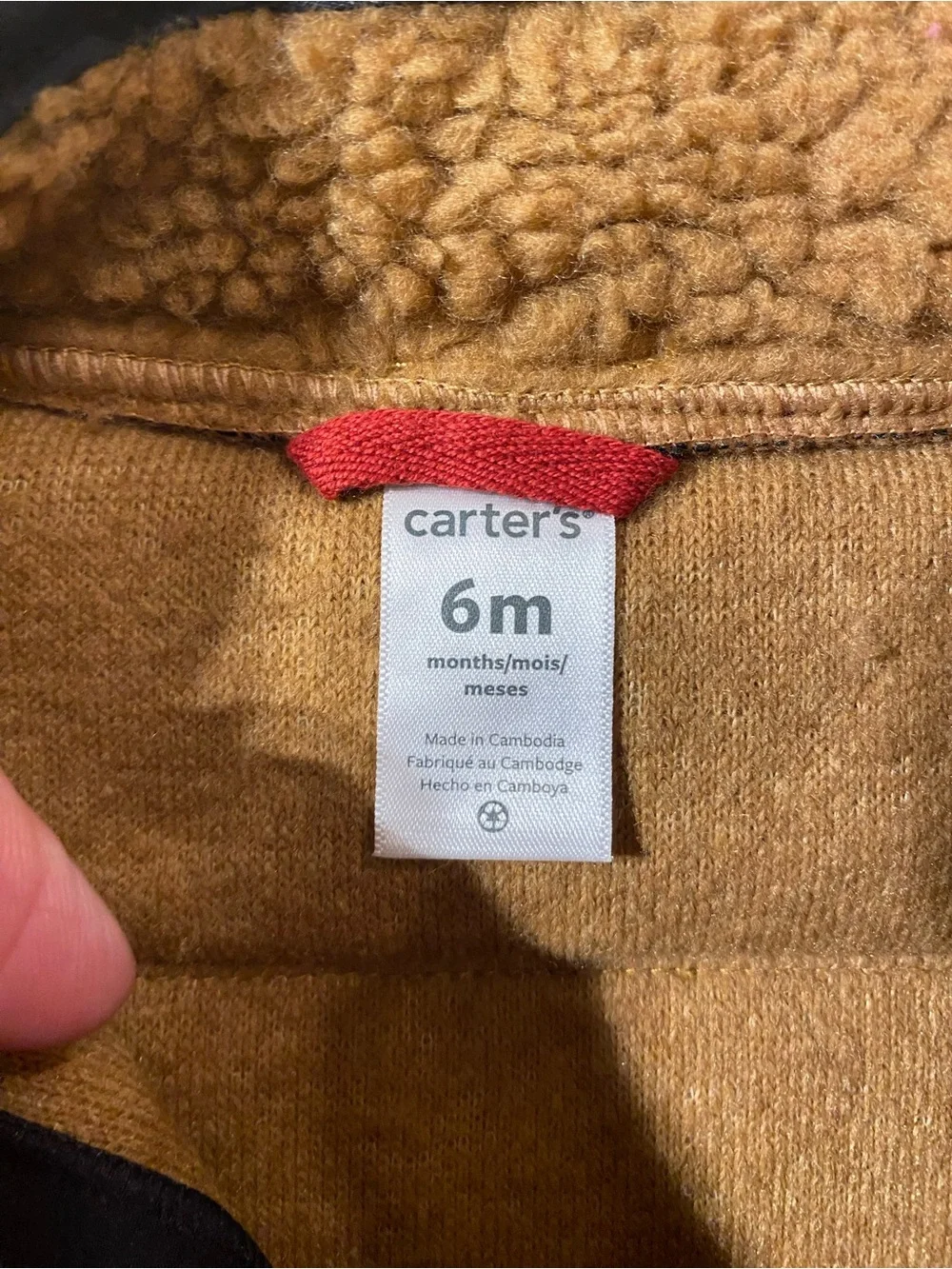 Carter's Kids' Teddy Fleece Vest with matching outfit - 6 Months (Z)
